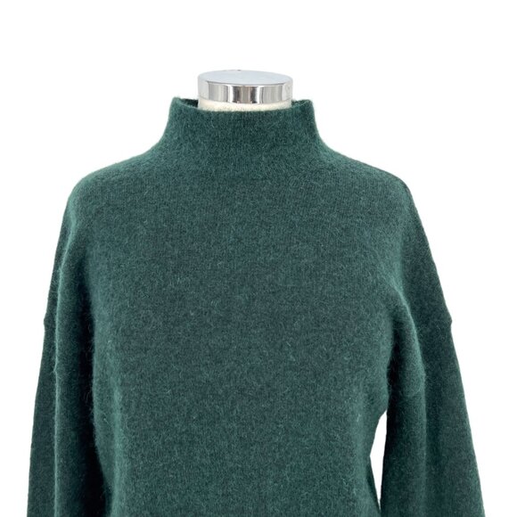 & Other Stories Green Mohair Blend Mockneck Sweater Size Small - Picture 2 of 14